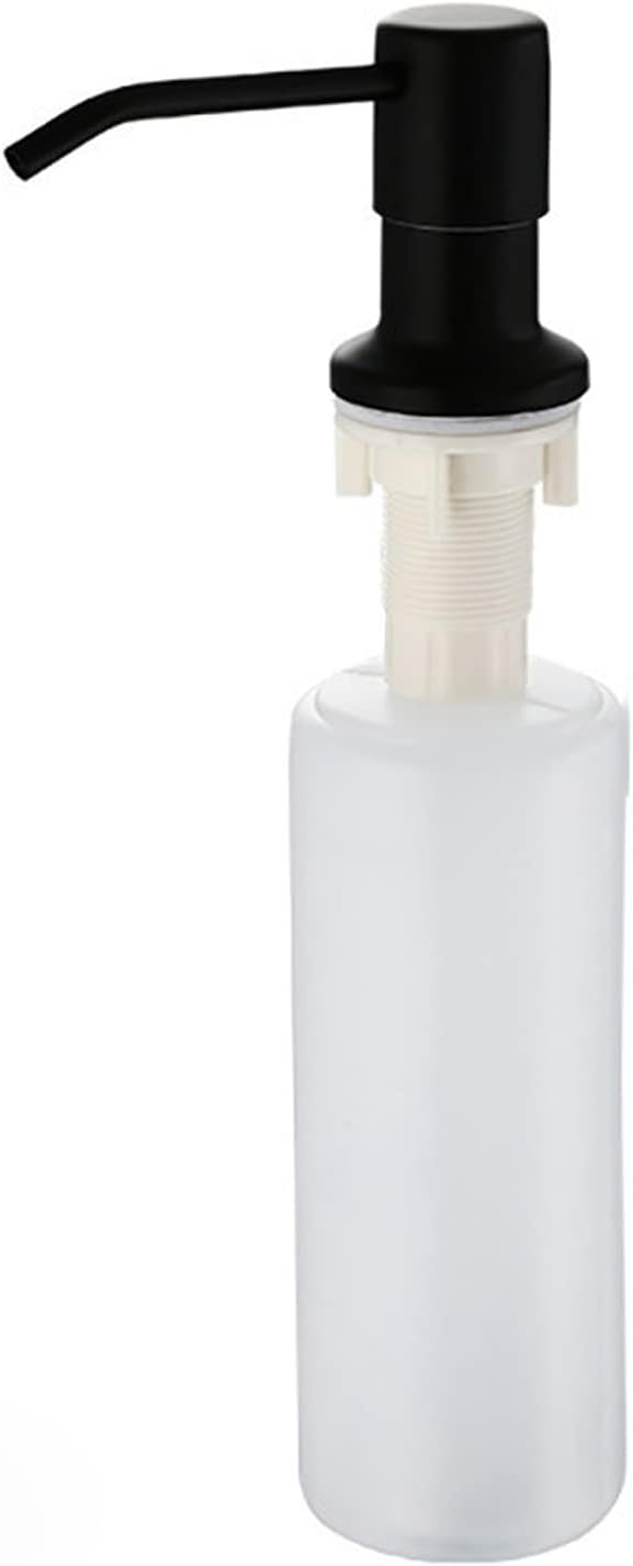 Integrierter Seifenspender Für Die Spüle, Mattschwarzer Küchenspülbecken-lotionspender, Von Oben Befüllbar, Mit 350-ml-flasche