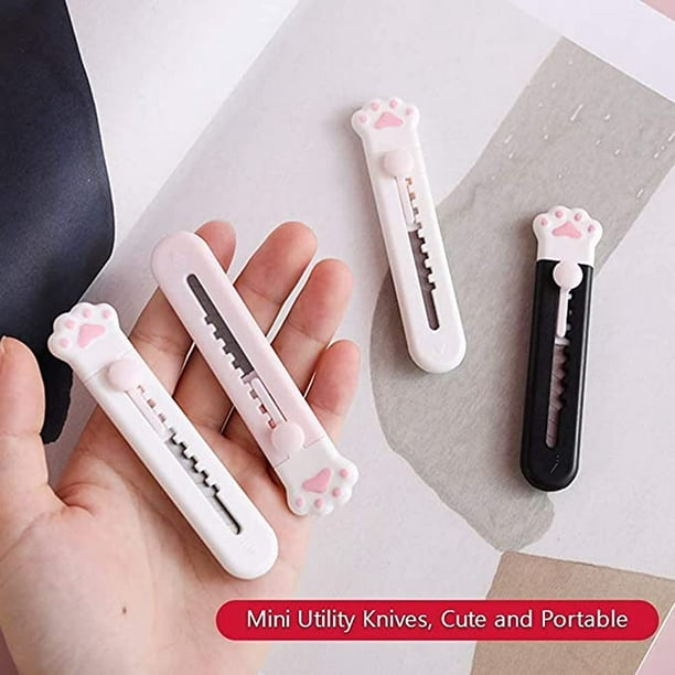 Set Mit 3 Mini-katzenkrallenschneidern (einziehbar), Schreibwarenmesser, Paketöffner Und Verpackungsschneider