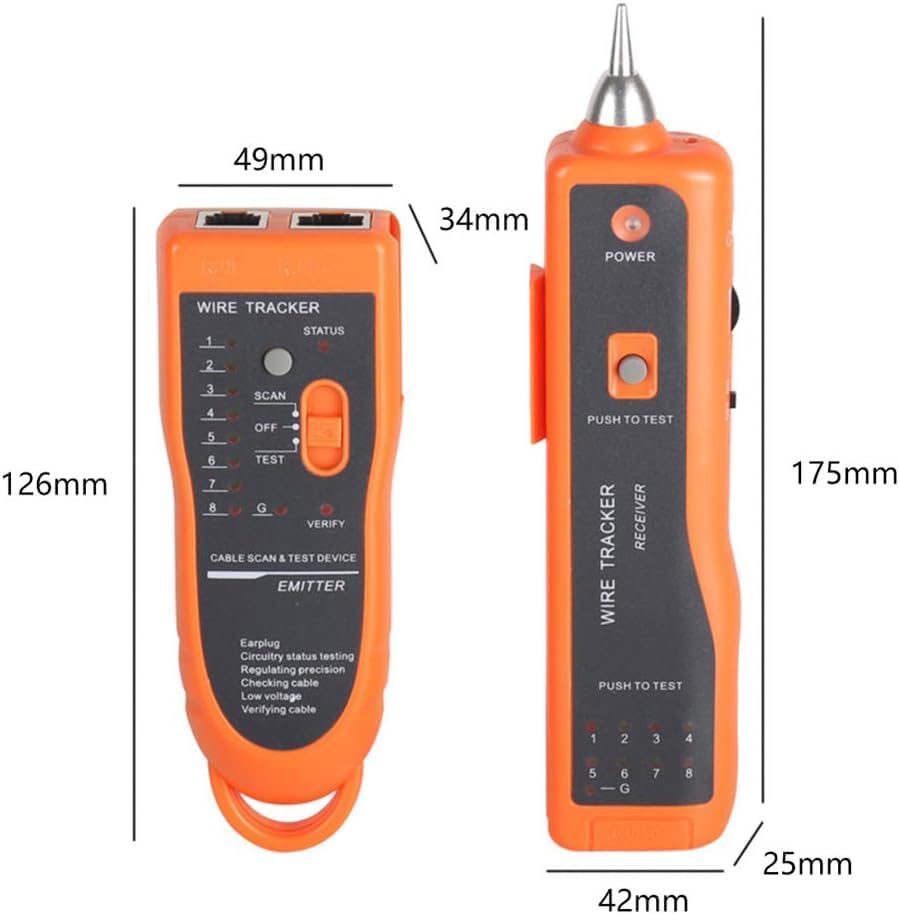 Rj45-, Rj11-, Cat5- Und Cat6-netzwerktester, Ethernet-lan-kabeldetektor, Telefon- Und Audioleitungs-tracker