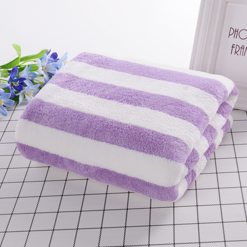 Gestreiftes Strandtuch Im Cabana-stil, Aquamarin-grün, 1 Stück