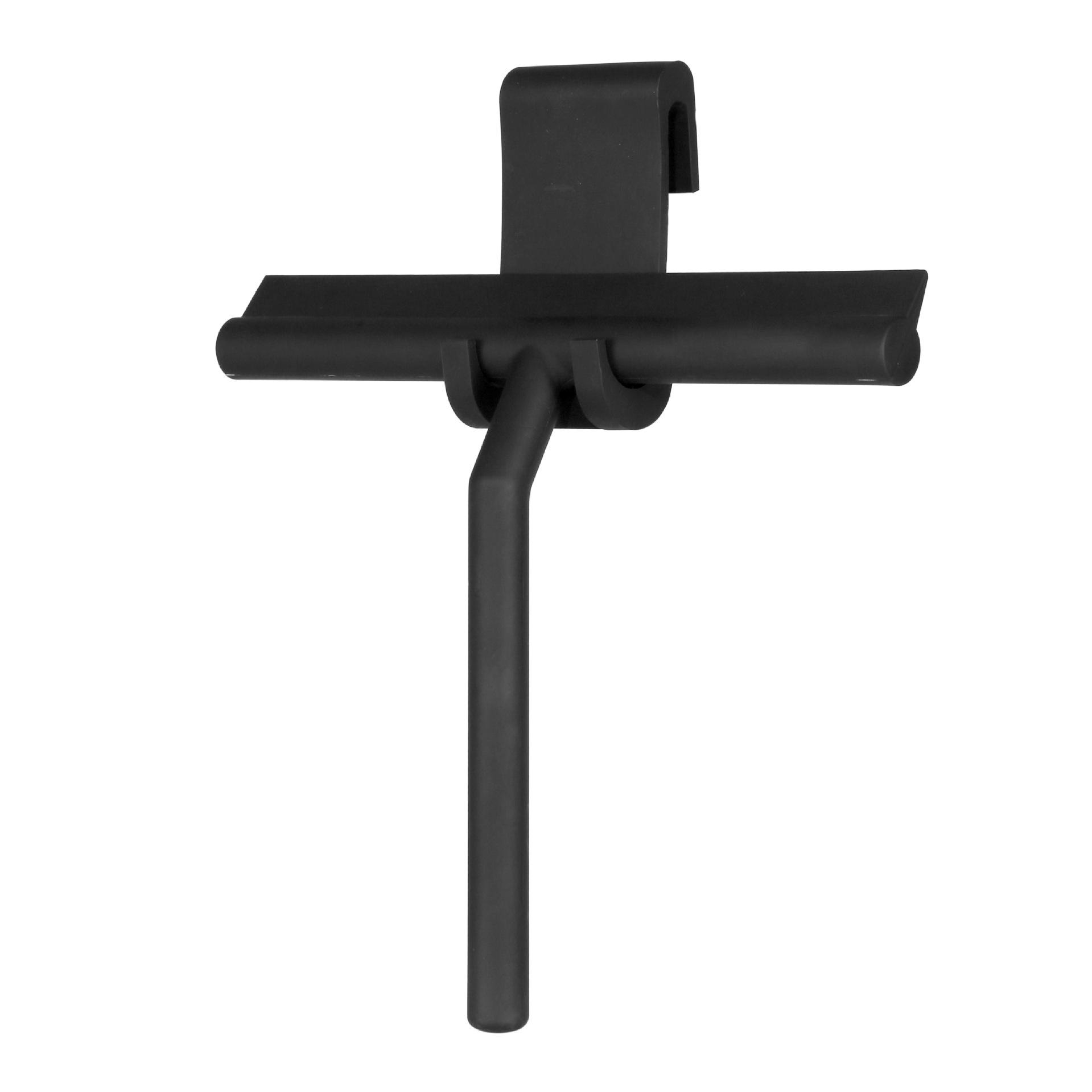 Schwarzer Silikonabzieher Für Haushalt, Duschfenster, Auto Und Bad, 21 X 16 X 3 Cm