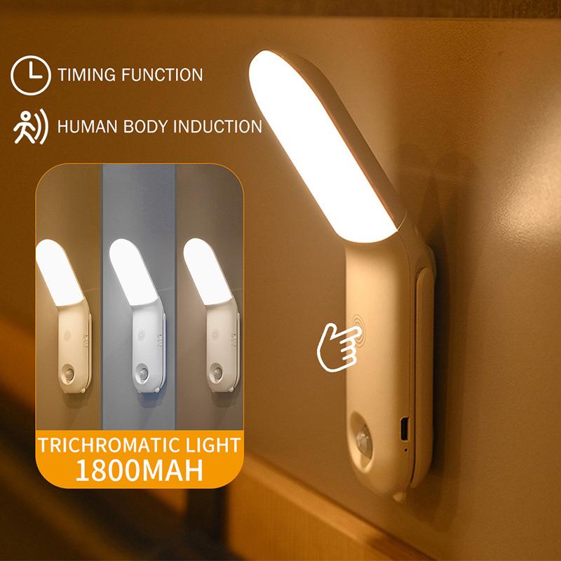 Wiederaufladbares Magnetisches Led-nachtlicht Mit Bewegungssensor Für Schlafzimmer, Flur Und Wohnbereich
