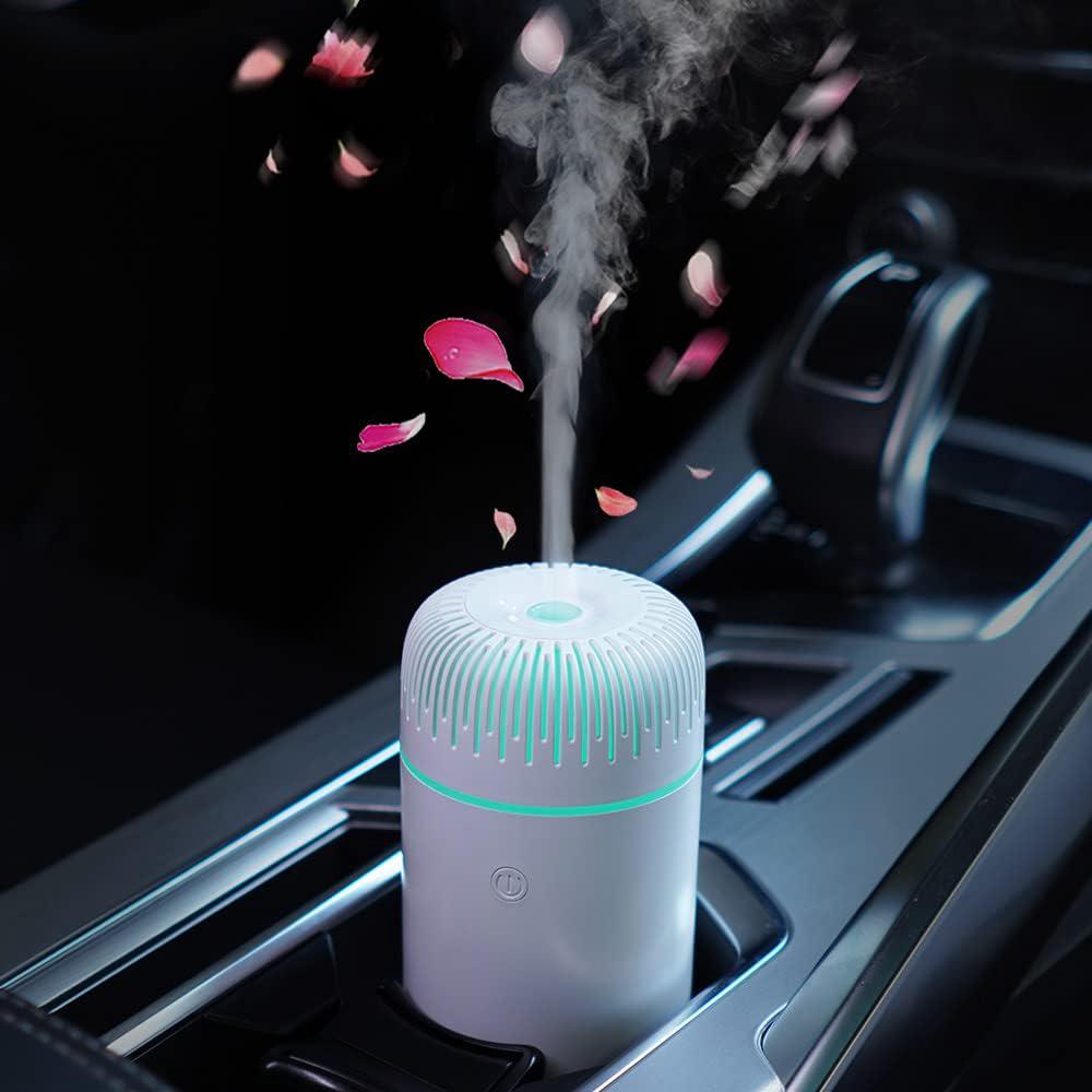 Auto-aroma-diffusor, Usb-luftbefeuchter Mit Kaltvernebelung, Mini-aromatherapiegerät Für Unterwegs, Für Auto, Zuhause, Büro, Schlafzimmer (weiß)