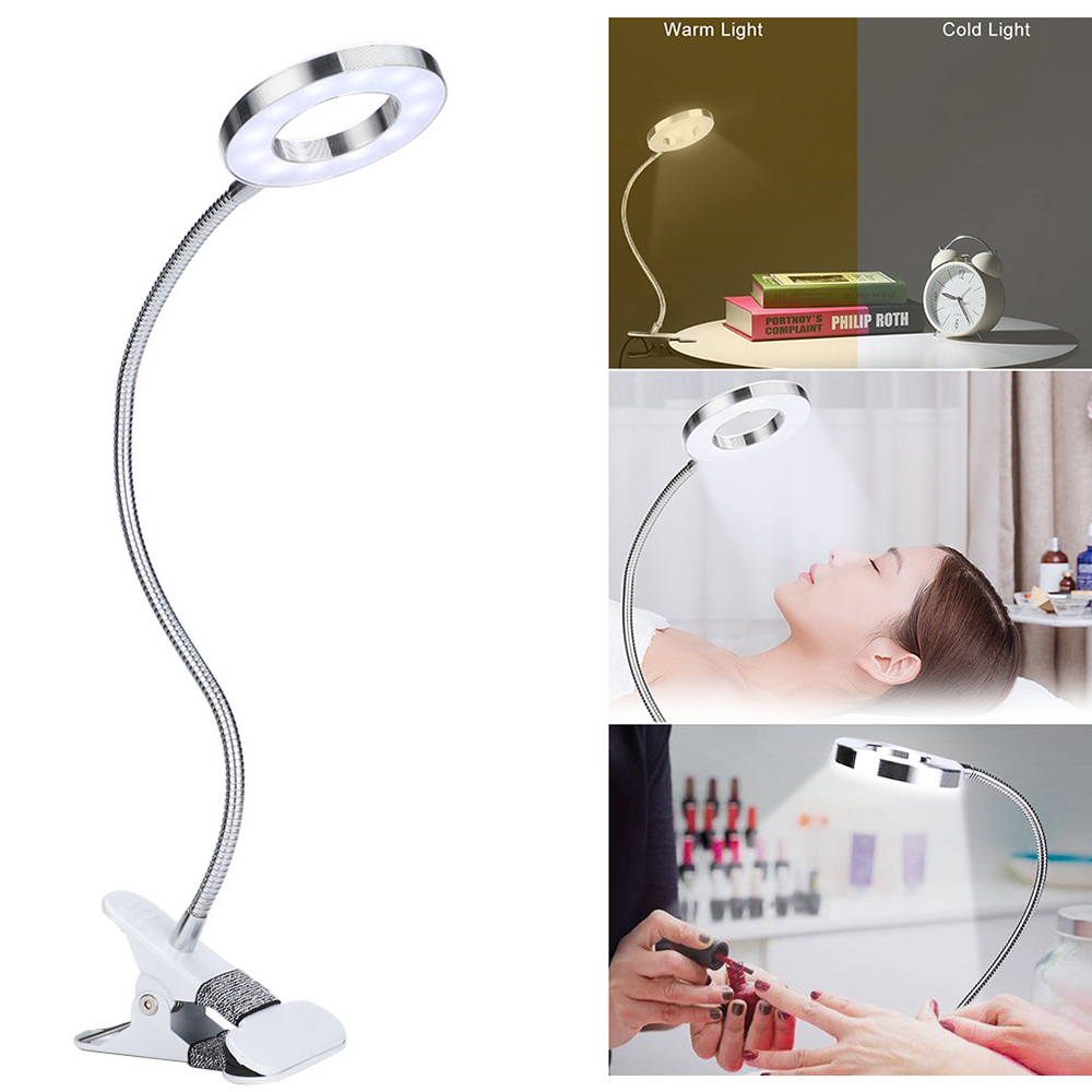 Usb-led-klemmleuchte Mit Augenschutz, Flexibel Und Faltbar Zum Lesen, Für Nageldesign, Tätowierungen Und Kosmetik