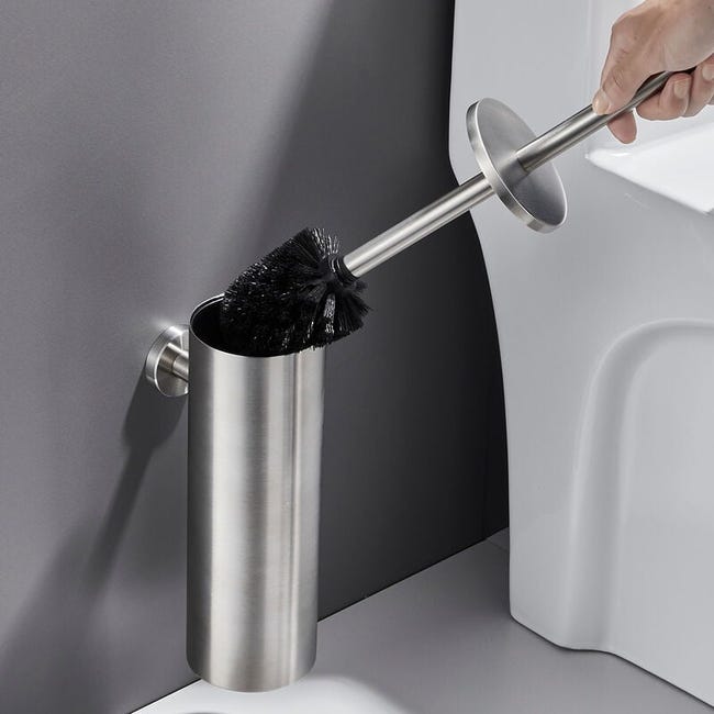 Wc-bürsten-set Mit Edelstahl-wandhalterung Für Bad Und Wc – 1 Stück