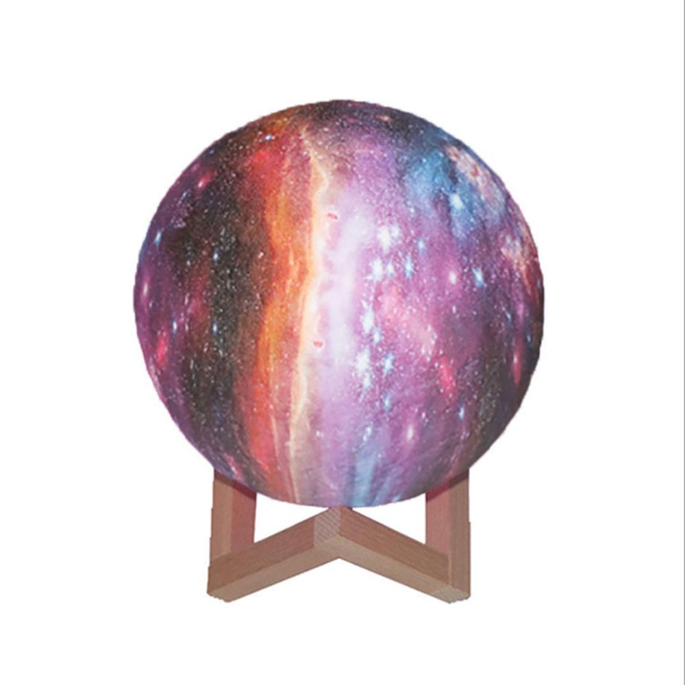 3d-mondlampe 10 Cm, 16-farbiges Led-nachtlicht, Berührungsempfindliche Mond- Und Sternenlampe, Bemalte Leuchte