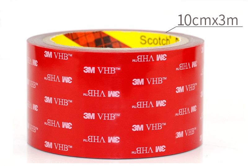 Extra Starkes, Doppelseitiges Klebeband (entspricht 3m Vhb), Wasserfest Und Hochhitzebeständig Für Den Einsatz Im Auto, Haushalt Und Büro – 100 Mm X 3 M