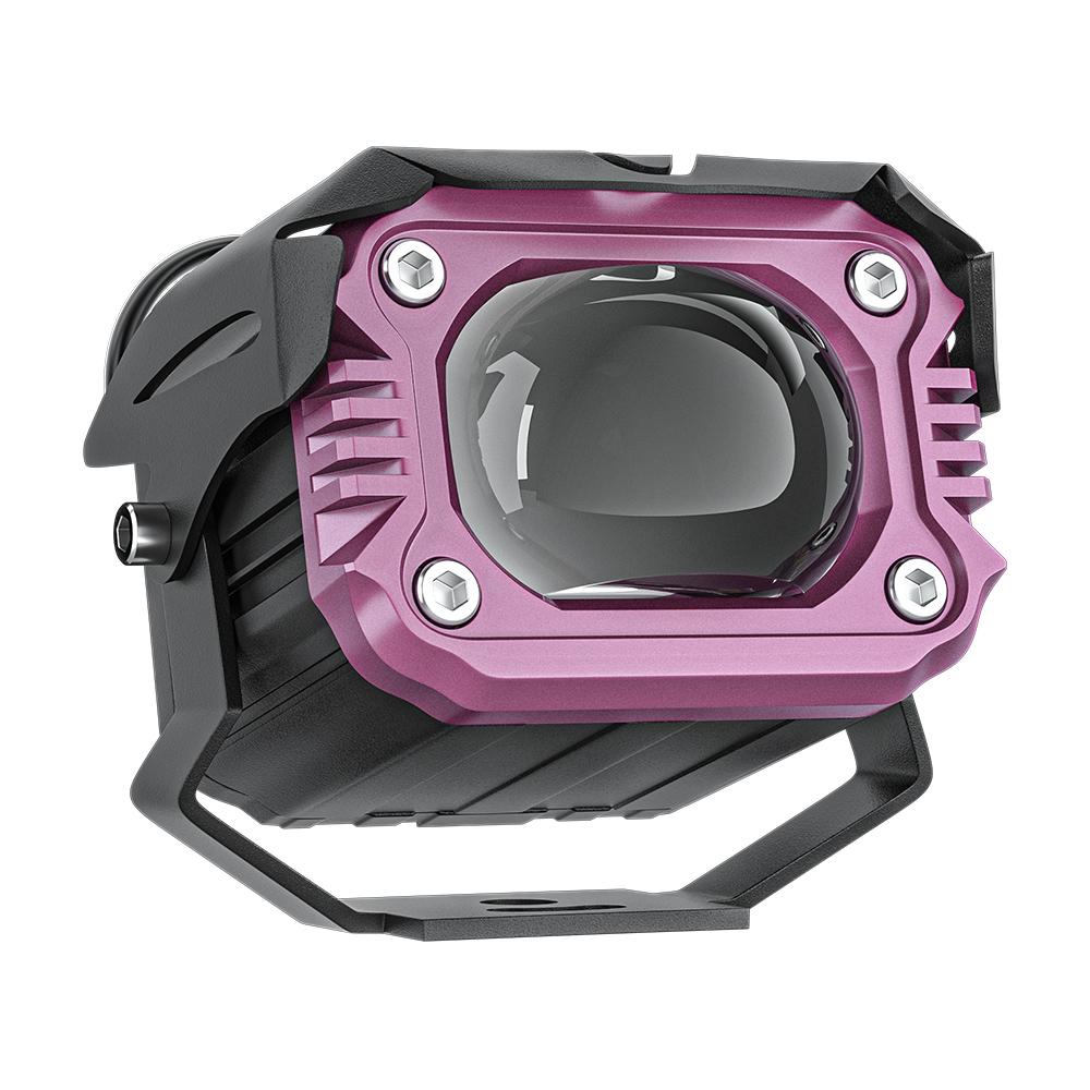 Motorrad-led-scheinwerfer, Nebelscheinwerfer, Zusatzscheinwerfer, Weiß-gelbes Blinklicht, 12 V/24 V Weitbereichsspannung, 1 Stück