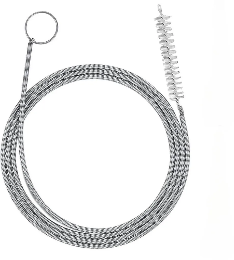 Kühlschrankreinigungsset, Abflussreinigung, Spiralbürste, Küche, Haushalt, 5-teilig + 1 Meter Flexibler Schlauch