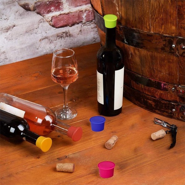 Packung Mit 30 Wiederverwendbaren Silikonverschlüssen Für Wein- Und Bierflaschen, Luftdichte Schutzkappen