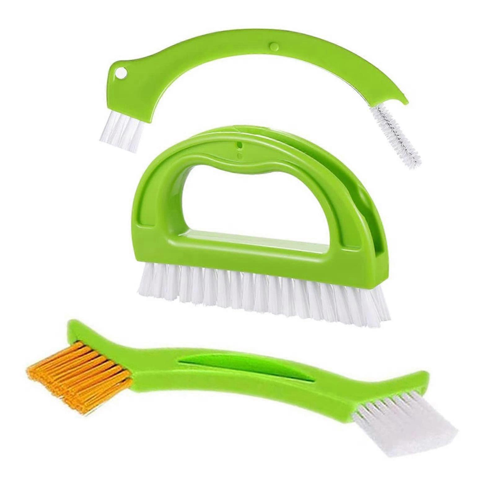 Set Mit 3 Fugen- Und Fliesenbürsten Mit Ergonomischem Griff Für Wände, Geländer Und Fensterrahmen