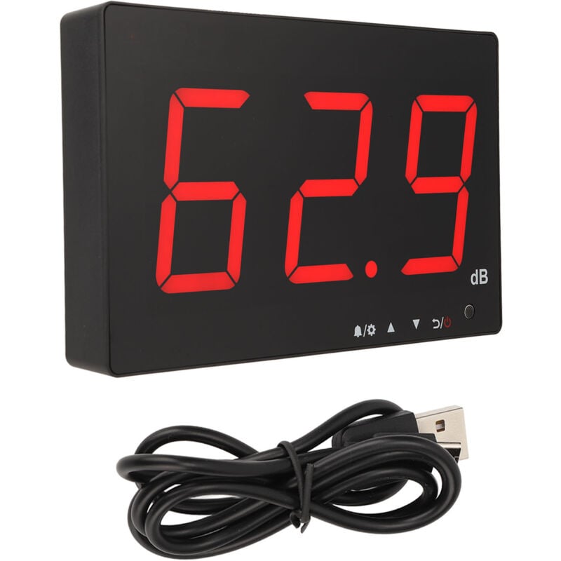 Digitales, Wandmontiertes Schallpegelmessgerät Mit 9,6-zoll-display Und Lcd-anzeige, Messbereich 30–130 Db, Zur Lärmüberwachung In Büros