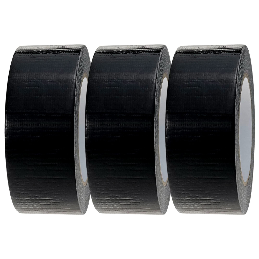 Schwarzes Gewebeband, 3 Rollen À 48 Mm X 45 M, Wasserfest, Extra Starkes Klebeband Für Den Innen- Und Außenbereich, Sehr Strapazierfähig