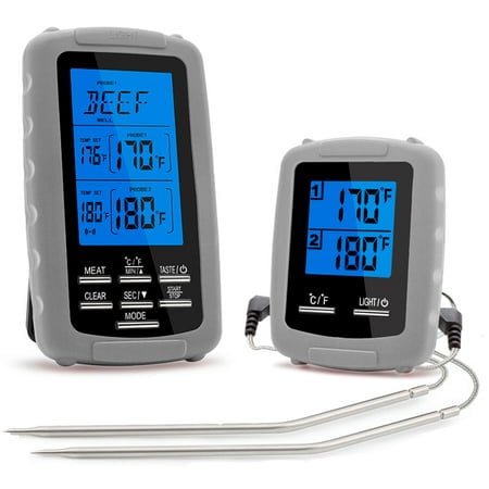 Kabelloses Fleischthermometer Für Grill, Smoker Und Backofen, Digitales Kochthermometer Mit Zwei Sonden