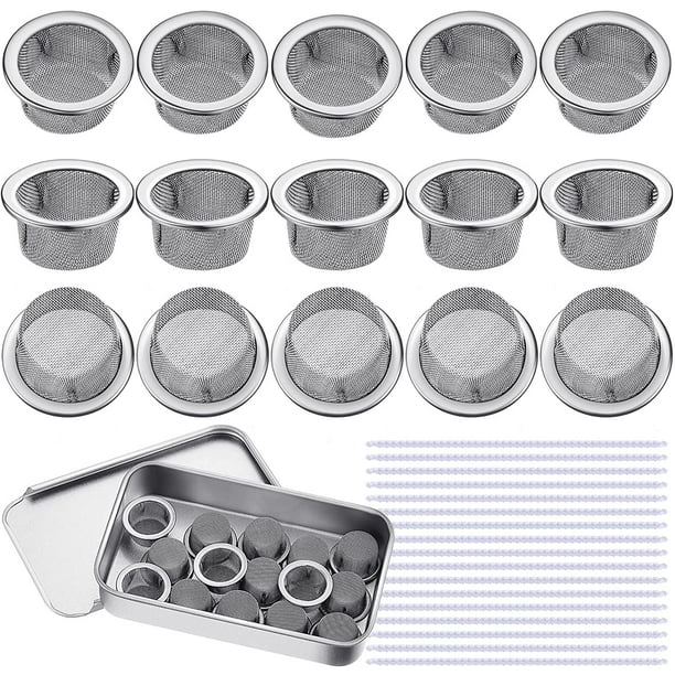 15 Edelstahl-rohrsiebfilter (1/2 Zoll), Metall-ofenrost, Mit 1 Aufbewahrungsbox Und 50 Pfeifenreinigern
