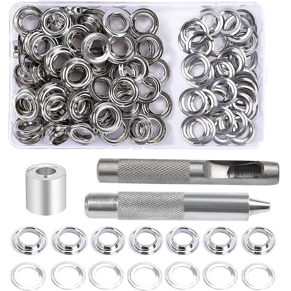 Piao 100-teiliges 10-mm-ösen-set, Planenreparaturset, Mit 3 Ösenwerkzeugen Für Planen, Stoffe Und Heimwerkerprojekte.