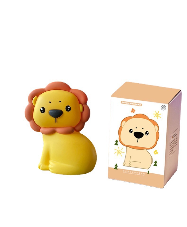 Niedliches Silikon-nachtlicht Für Kinder, Baby-nachttischlampe, Still-nachtlicht, Cartoon-design Fürs Kinderzimmer, Kleine Nachtlampe