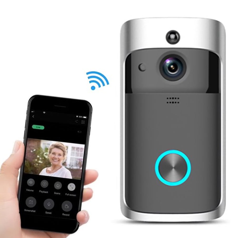Intelligente Türklingel Mit Drahtloser Hd-wlan-kamera, Sicherer Video-gegensprechanlage, Schutzart Ip65, Nachtsicht, Bewegungserkennung, Zwei-wege-audio Und Echtzeit-videoübertragung