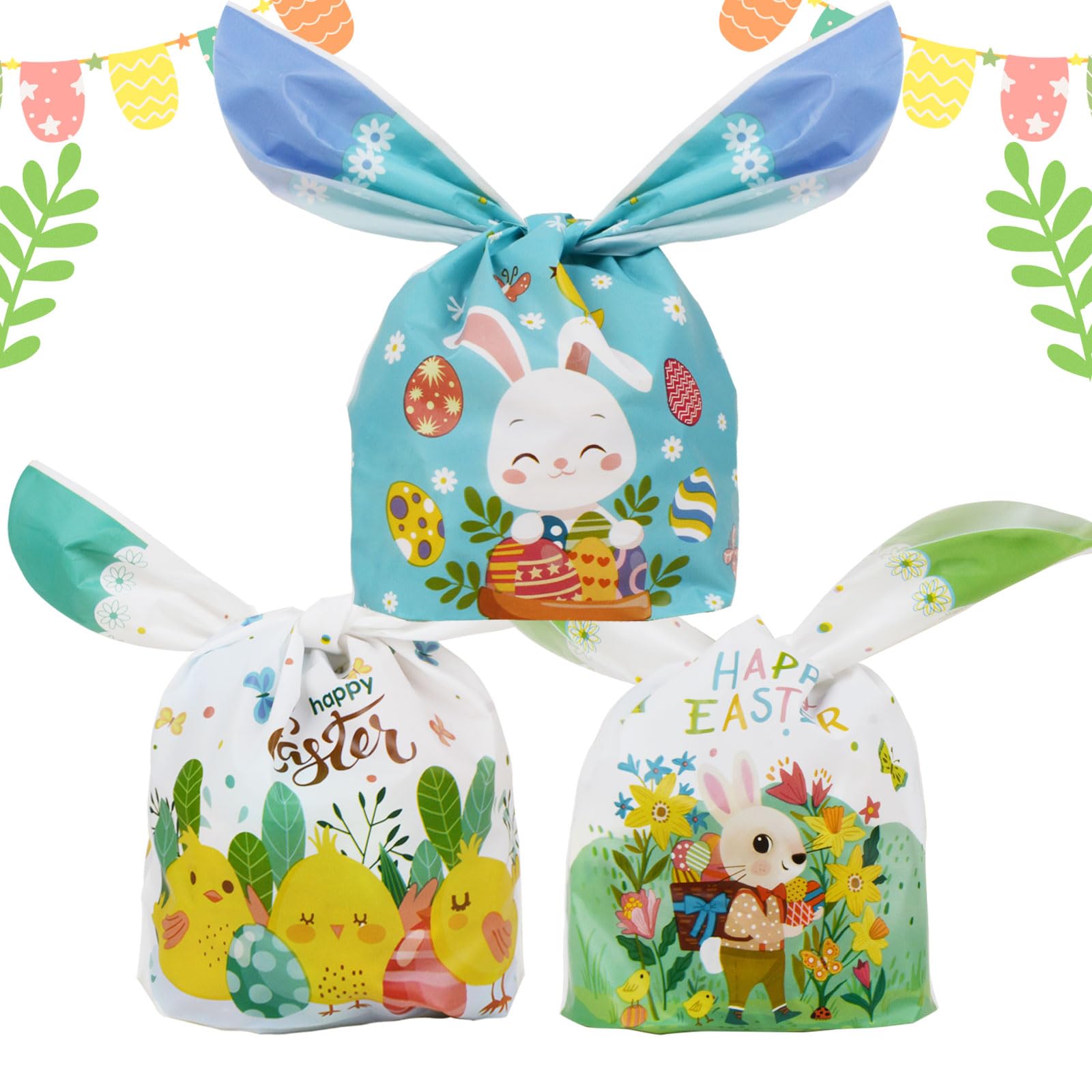 50 Ostergeschenktüten Für Kinder, Küken, Osterleckerlitüten, Überraschungstüten, Frohe Ostern, Hasentüten Für Die Osterfeier, Kinder
