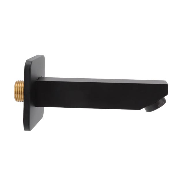 Verdeckte Messing-badarmatur Mit G1/2-gewinde, Unsichtbarem Wandauslauf, Minimalistischem Design Für Badezimmer, Schwarze Ausführung