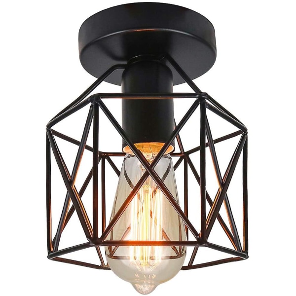 Vintage-industrie-pendelleuchte Für Veranda, Flur Oder Esszimmer. Schwarz. Deckenleuchte Im Retro-stil Mit Metallschirm.