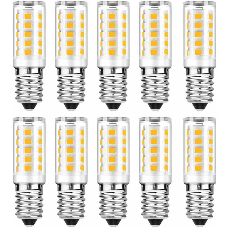 10 X E14 Led-lampen Mit Schraubsockel – Warmweißes Licht (3000 K) – 5 W (entspricht 50 W Glühlampe) – 500 Lumen, Nicht Dimmbar