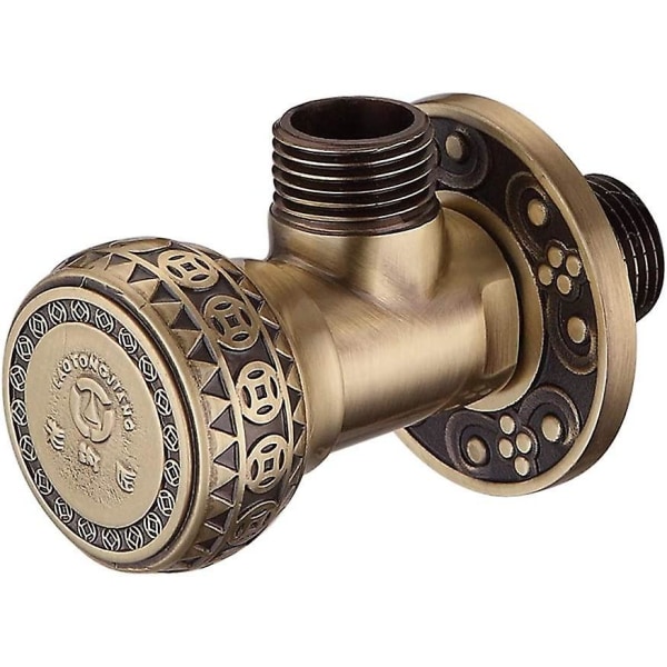 Eckventil Aus Antikem Messing Für Badezimmer, 1/2"-eckventil, Winkelanschluss (außengewinde)