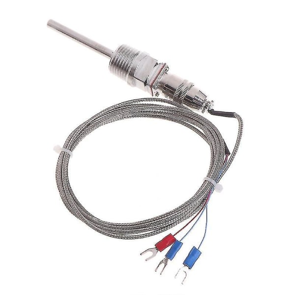 Pt100 Rtd-temperaturfühler, 5 Cm, Mit 1/2"-npt-gewinde, Abnehmbarem Stecker, 2 M Kabel, 3-adrigem Temperatursensor