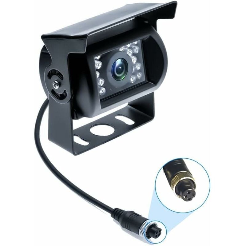 Wasserdichte 4-pin-rückfahrkamera, 12v/24v, Nachtsicht, Für Pkw, Busse, Lkw, Wohnmobile Und Reisemobile