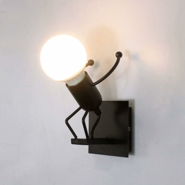 Retro-wandleuchte Mit Kreativem, Schurkischem Cartoon-design Für Den Herbst, Perfekt Für Bar, Schlafzimmer, Küche, Restaurant, Café Oder Eingangsbereich – Originelle Dekoration