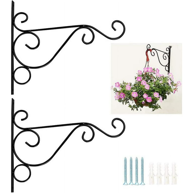 Wandhaken Zum Aufhängen Von Pflanzen, Blumentopfhalter Für Balkon Und Garten, Glänzend Schwarze Elektronische Türlaterne