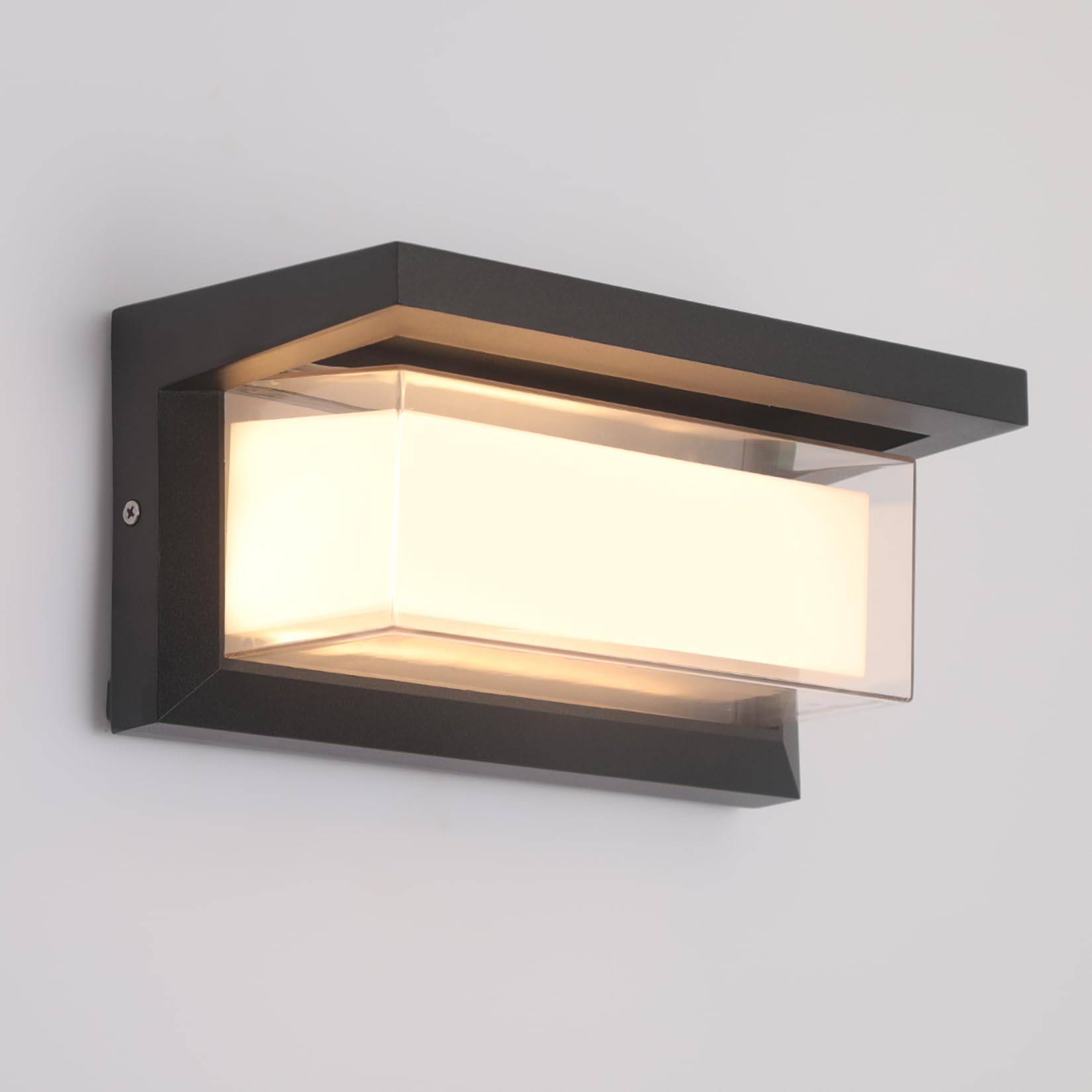 Mille Lucciole 24w Led-außenwandleuchte, Verstellbare Innen-/außenwandleuchte, 3 Farbtemperaturen, 2100 Lm, Ip65 Wasserdicht, Modernes Aluminiumdesign, Dimmbar