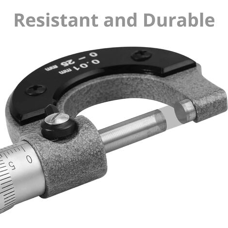 Rhafayre Präzisionsmikrometer 25–50 Mm Zur Außendurchmessermessung, Außenmikrometer Mit 0,01 Mm Auflösung, Messwerkzeug Für Kfz-mechanik Und Fahrzeugwartung
