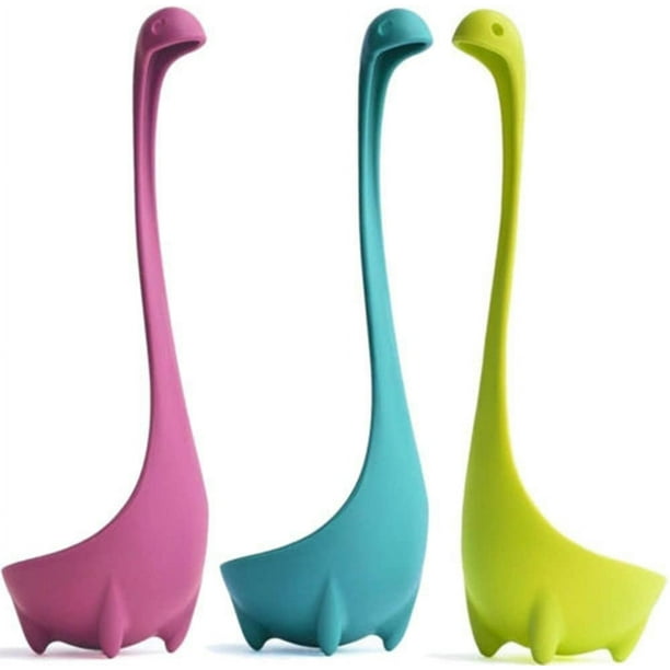 Set Mit 3 Dinosaurier-suppenlöffeln In Form Des Monsters Von Loch Ness