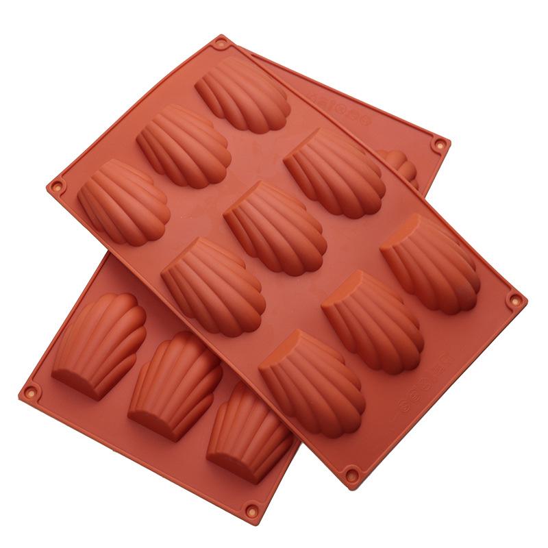 (9 Mulden, Braun) 2-teilige Mini-madeleine-silikonform, Antihaftbeschichtete Madeleine-form Für Schokoladenmousse, Muffins Und Puddings