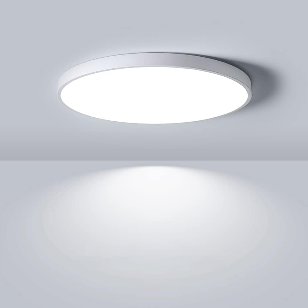 9-zoll-led-einbau-deckenleuchte, Neutralweiß 5000k, 1800lm, 18w, Modernes Rundes Flaches Design, Entspricht 180w, Weiße Deckenleuchte Für Küche, Schlafzimmer Und Mehr.