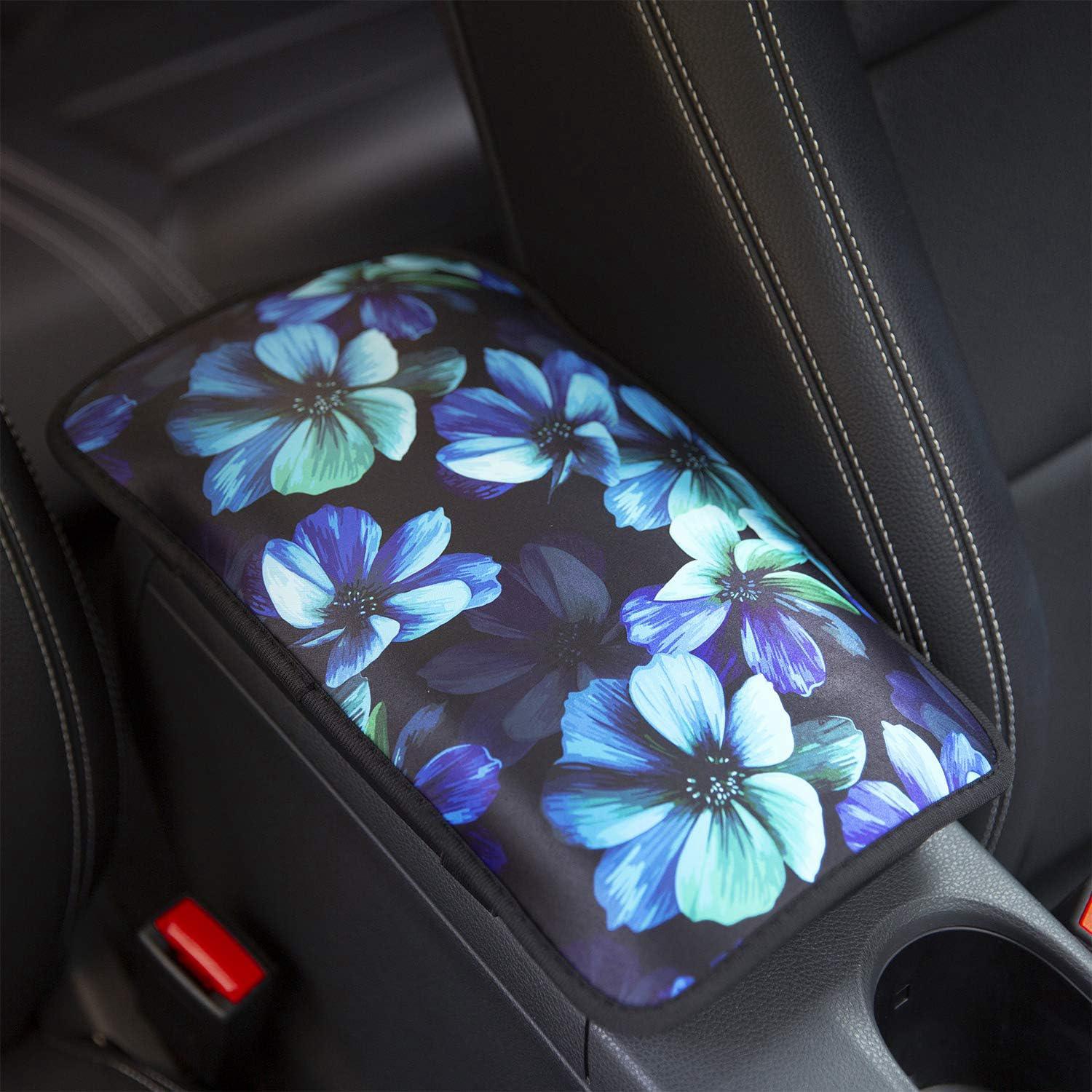 Universelles Mittelkonsolenkissen Für Autos, Komfortabler Bezug Für Die Mittelarmlehne, Elegantes Design, Wasserblumenmuster