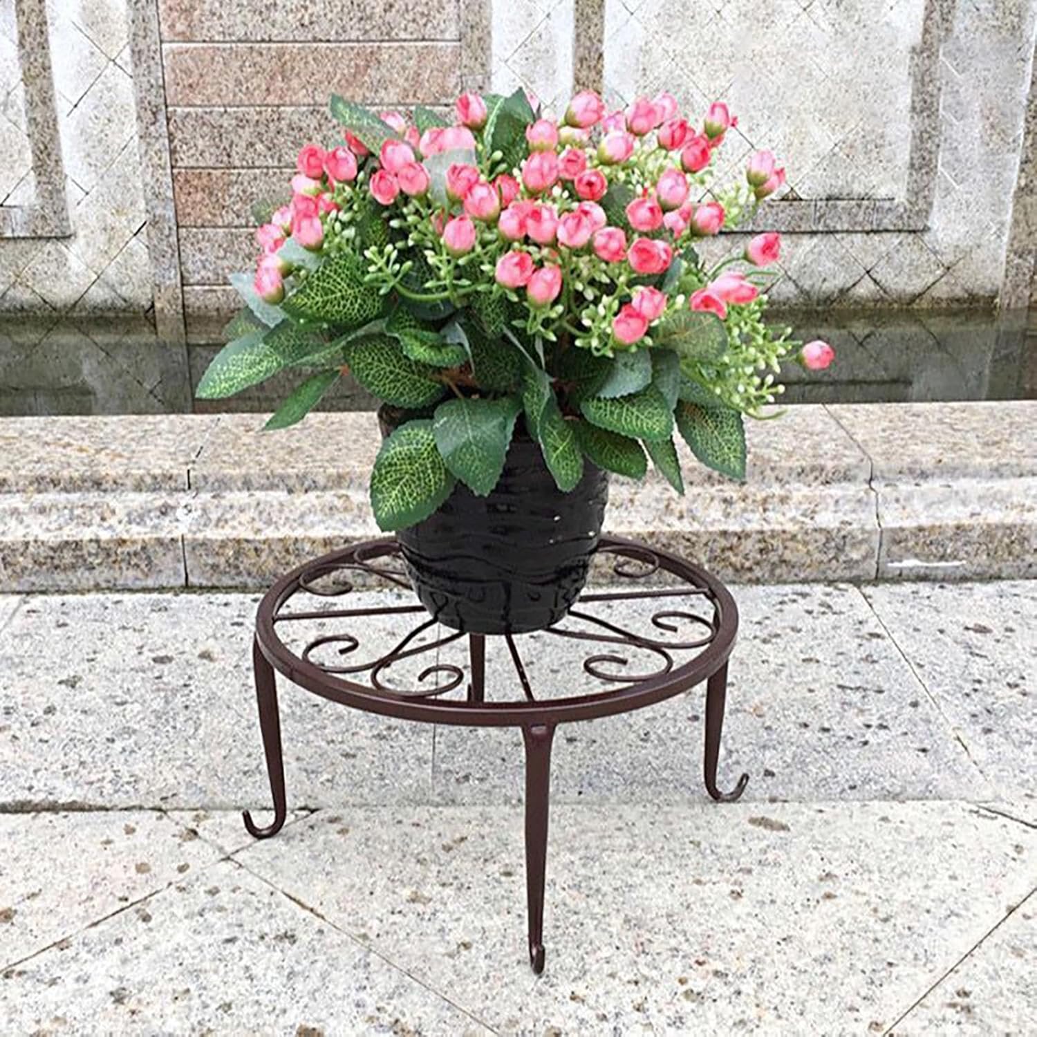 Blumenständer Aus Metall Fürs Wohnzimmer, Präsentationsständer Für Töpfe Und Pflanzen, Für Drinnen Und Draußen, Gartenbank, Balkon-/treppenhaus-pflanzendekoration, Bronze