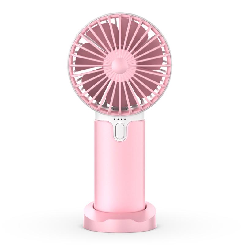 Usb-wiederaufladbarer Taschenventilator, 2400 Mah Mini-ventilator Mit 3 Einstellbaren Geschwindigkeiten, Tragbarer Ventilator Für Zuhause (pink)