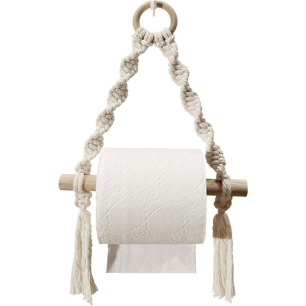 Gewebter Makramee-toilettenpapierhalter, Hängender Spender Für Toilettenpapierrolle, Badezimmer, Handgefertigt, Ohne Haken
