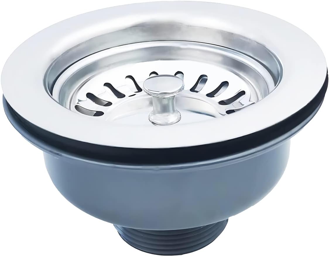 Spülbecken-sieb Ohne Überlauf Mit Edelstahlkorb Ø 114 Mm (1½"), Edelstahl Und Abs, Ablauf + Korb