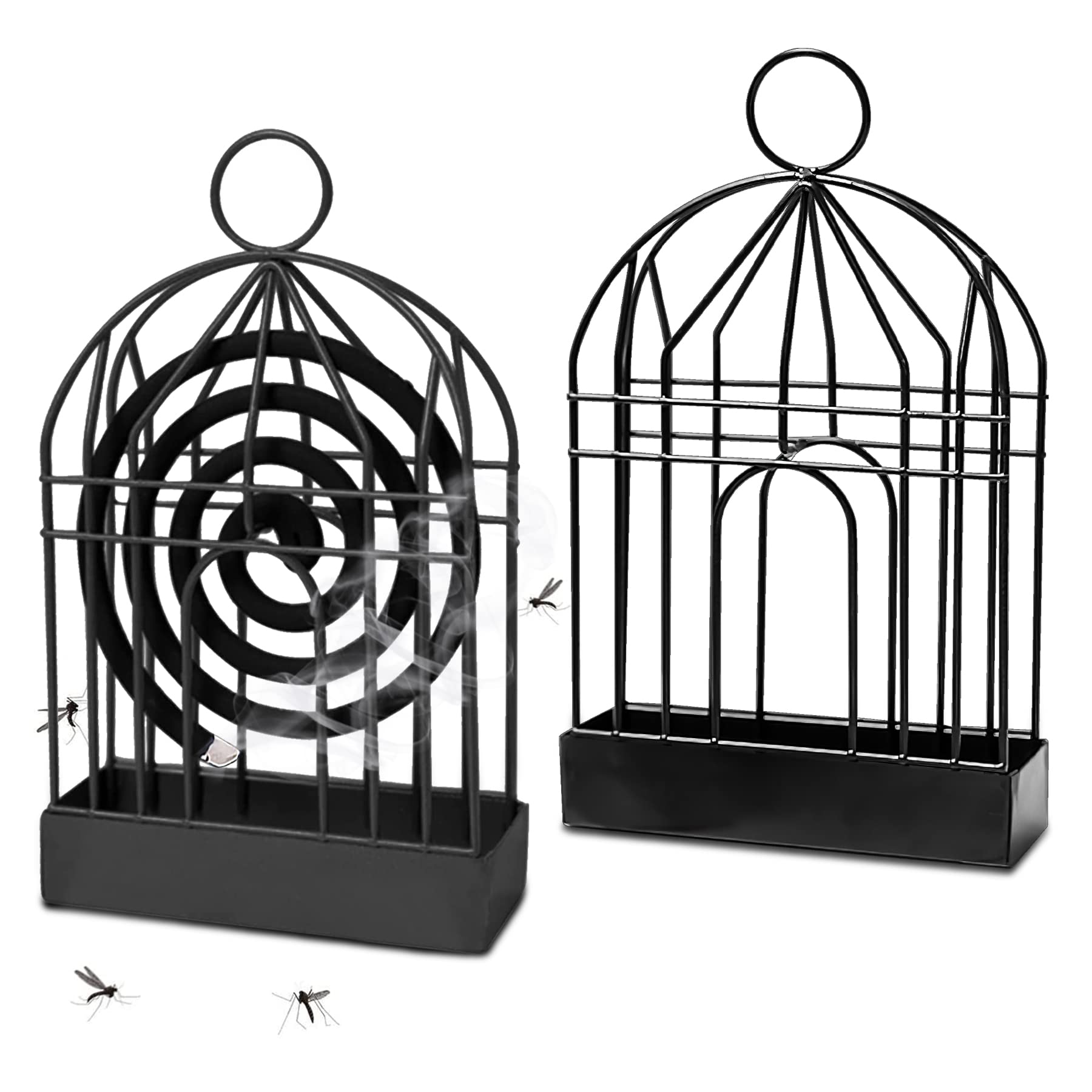 Hängender Mückenhalter – 2er-set Vintage-räucherstäbchen- Und Räucherspiralenhalter Aus Metall – Wand-mückenabwehrdiffusor