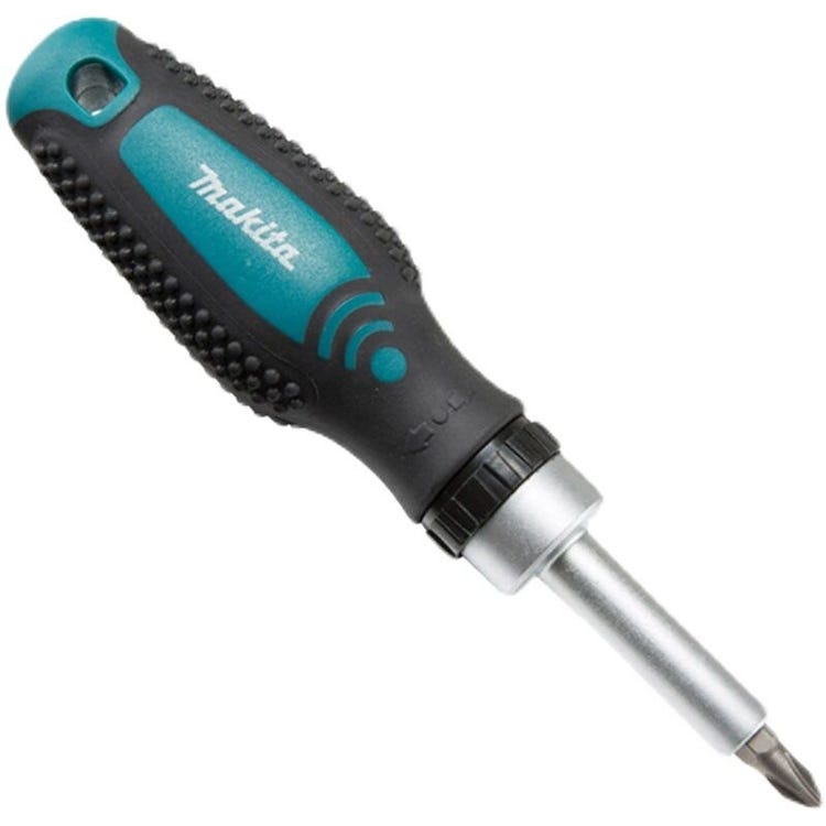 Makita Ratschenschraubendreher-set, Magnetische Kreuzschlitz-bits (positiv Und Negativ), Ergonomischer Multifunktionsgriff, Für Den Heimgebrauch, Reversibel
