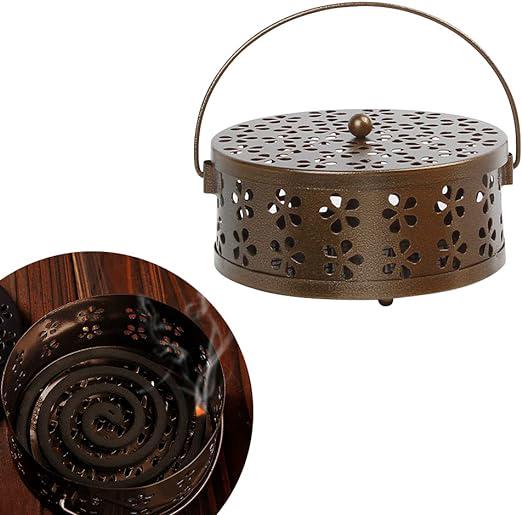 Spiralförmiger Mückenschutzhalter, Spiralförmiger Räucherstäbchenhalter, Räuchergefäß Aus Metall, Mückenschutzdiffusor, Spiralförmiger Präsentationsständer, 6er-set