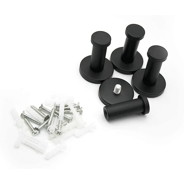 Runde, Schwarze Wandhaken, 53 Mm, Aus Edelstahl, Ideal Zum Aufhängen Von Gegenständen In Küche, Bad Und Schlafzimmer