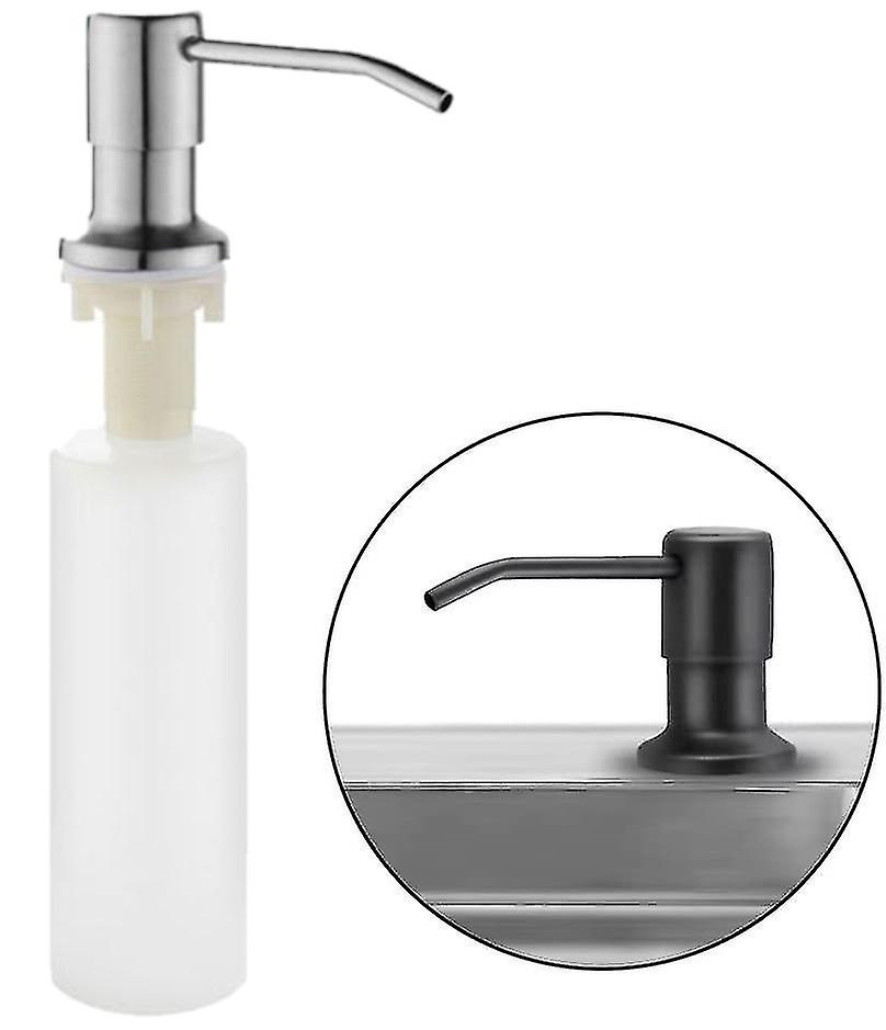Seifenspender Für Die Küchenspüle, 350 Ml, Integrierter Spülmittelspender Aus Edelstahl, Nachfüllbar Mit 360° Drehbarem Kopf