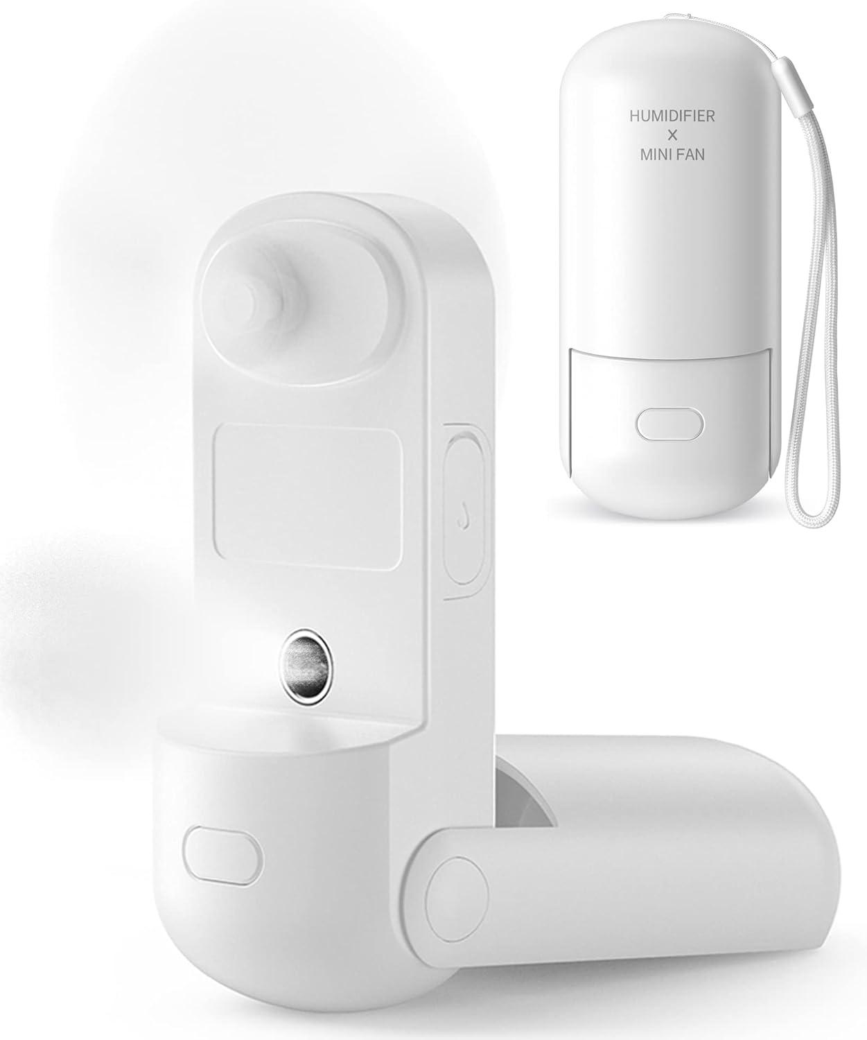 Wiederaufladbarer Usb-taschenventilator, Kleiner, Tragbarer, Faltbarer Und Leiser Ventilator, Weiß, 1 Stück