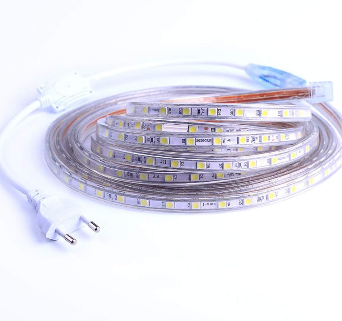 Ultraheller 220-v-led-streifen, Wasserdicht (ip65), Warmweißer Led-klebestreifen (1 M), Energieklasse F