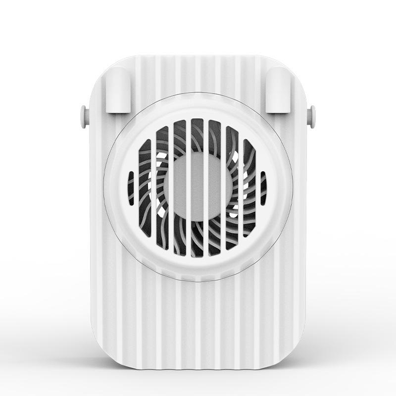 Tragbarer, Per Usb Aufladbarer Mini-nackenventilator Mit 3 Geschwindigkeitsstufen, Weiß, Für Büro, Camping Und Reisen
