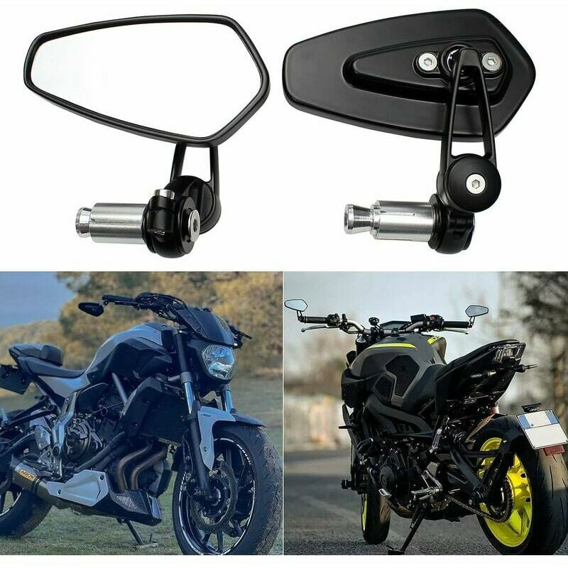 Motorradlenkerspiegel, Passend Für Xj6 Mt01 Mt03 Mt07 Mt09, Schwarz, Seitenspiegel
